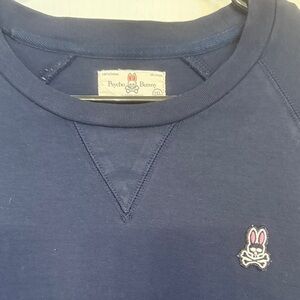 Psycho Bunny Men's Dark Blue Crewneck Sweatshirt